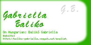 gabriella baliko business card